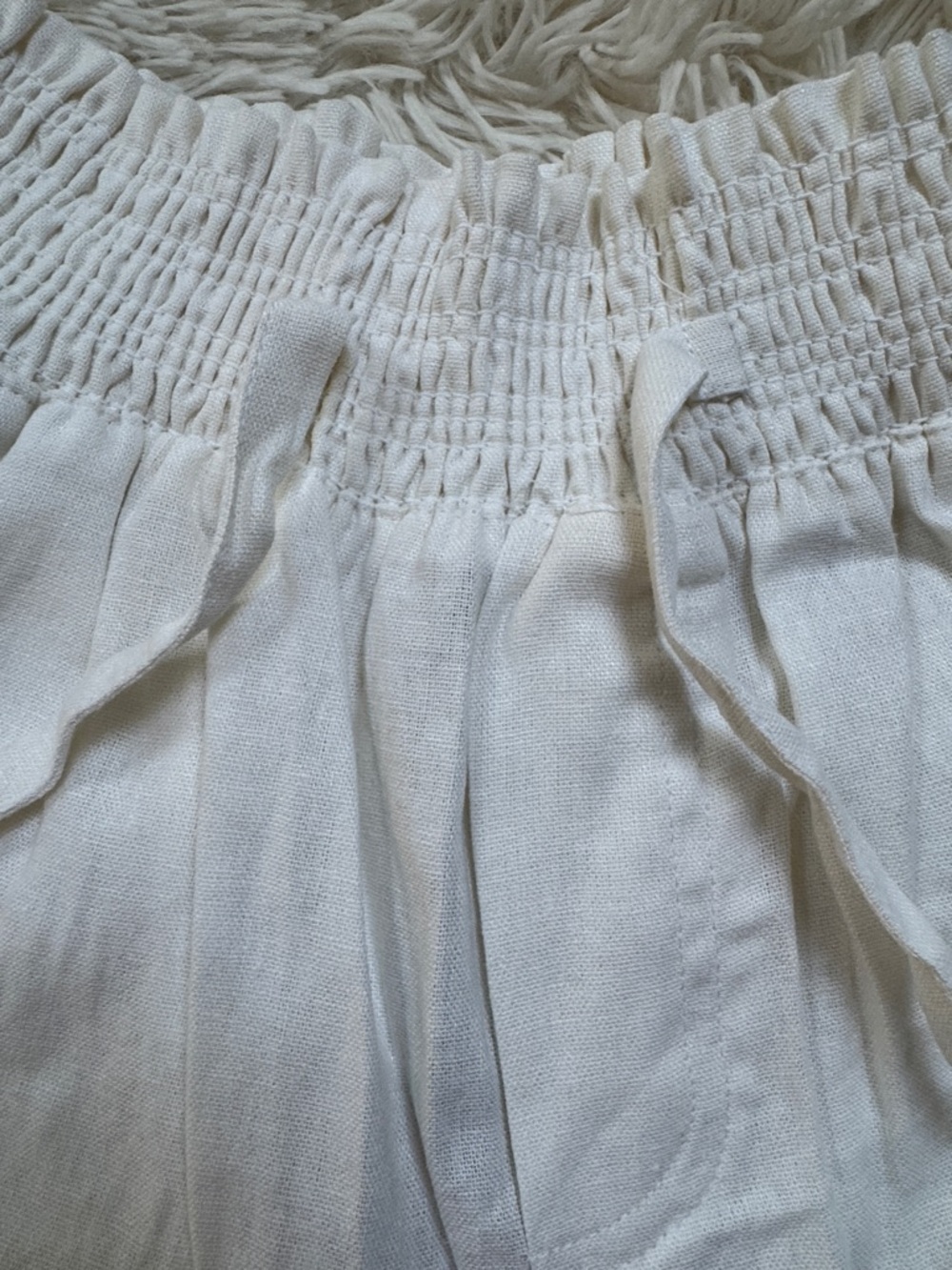 Love Tree Elastic-Waist Tie Front Shorts π Ivory - Picture 8 of 15